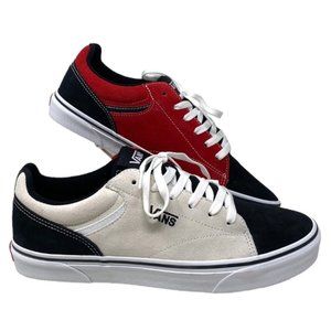 VANS Seldan Women Shoe Sneakers Rally Suede Red Black Low Top Casual VN0A5HTZBA2